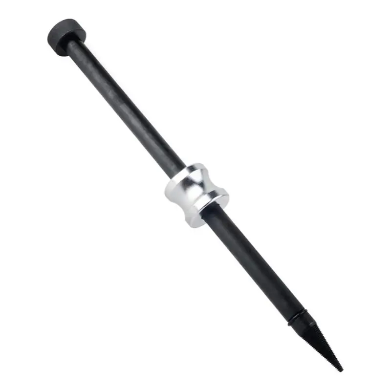 Injector Seal Puller Steel Cone Thread Tip Fuel Injector Copper Washer Removal Tool with Slide Hammer Cars Disassembly Tools