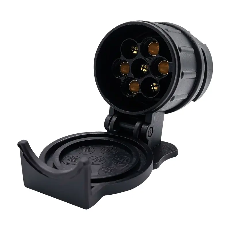 Durable 13 To 7 Pin Plug Adapter Trailer Connector 12V Towbar Towing Plugs Socket Adapter Protect Connections A30 Connector
