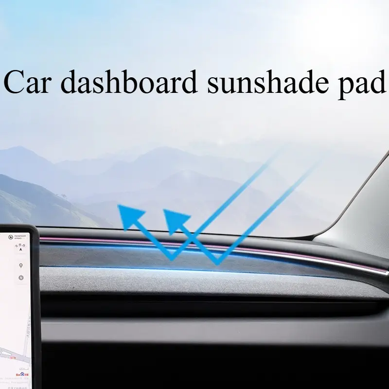 For Tesla Model Y Juniper 2025 Highland Suede Dashboard Cover Pad Anti-UV Dash Mat Sun-shading Pads For Tesla 2017-2024