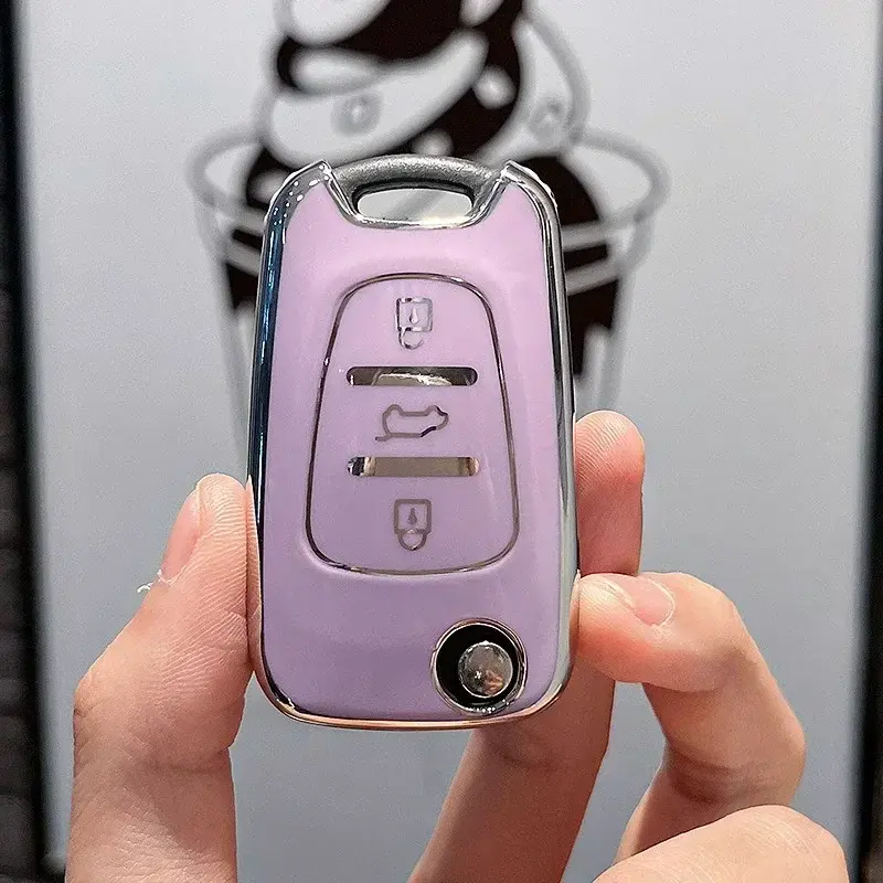 For Hyundai I20 I30 Ix20 Ix25 Ix35 Elantra Accent For KIA Sportage Rio 3 Soul Optima Ceed Pro K5 K2 Pride TPU Car Key Case Cover