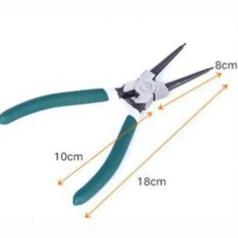 Automotive Remove Tools Circlip Pliers Internal External 7 Inch Snap Ring Pliers with Straight Bent Jaw Retaining