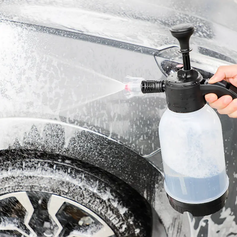 2L Foam Sprayer Car Wash Hand-held Foam Watering Can Air Pressure Sprayer Plastic Disinfection Water Bottle Car Cleaning Tools