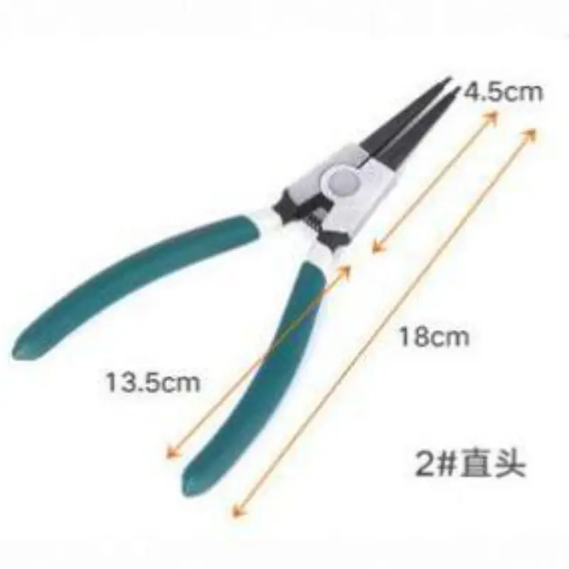 Automotive Remove Tools Circlip Pliers Internal External 7 Inch Snap Ring Pliers with Straight Bent Jaw Retaining
