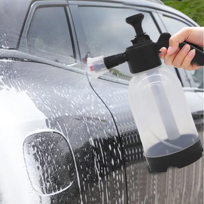 2L Foam Sprayer Car Wash Hand-held Foam Watering Can Air Pressure Sprayer Plastic Disinfection Water Bottle Car Cleaning Tools