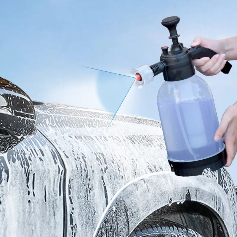 2L Foam Sprayer Car Wash Hand-held Foam Watering Can Air Pressure Sprayer Plastic Disinfection Water Bottle Car Cleaning Tools
