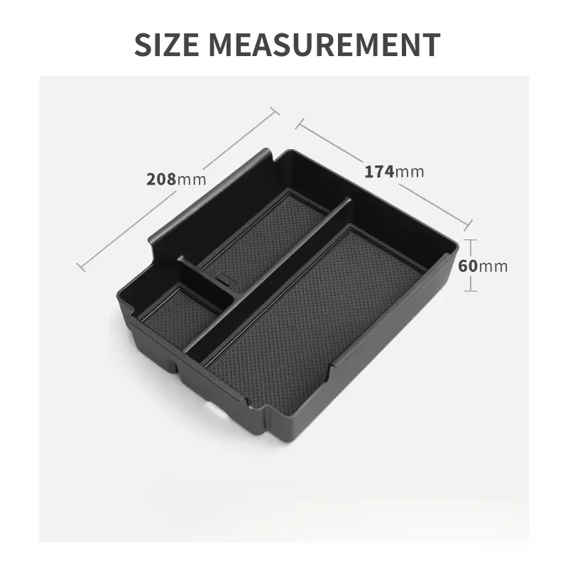 for BYD Shark 2024 2025 Center Console Armrest Storage Box Car Tray Organizers Accessories Tidying Black