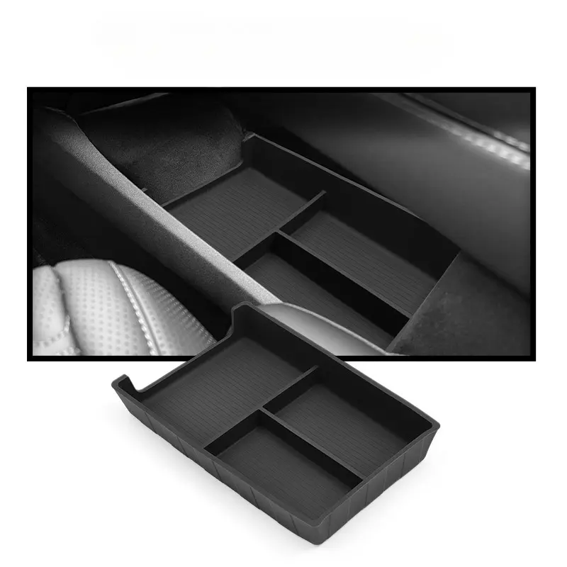 for BYD Sealion 7 2024 2025 Storage Box Car Tray Cup Box Anti-slip Pad Organizers Interior Accessories Tidying Black