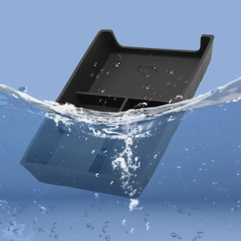 for BYD Sealion 7 2024 2025 Storage Box Car Tray Cup Box Anti-slip Pad Organizers Interior Accessories Tidying Black