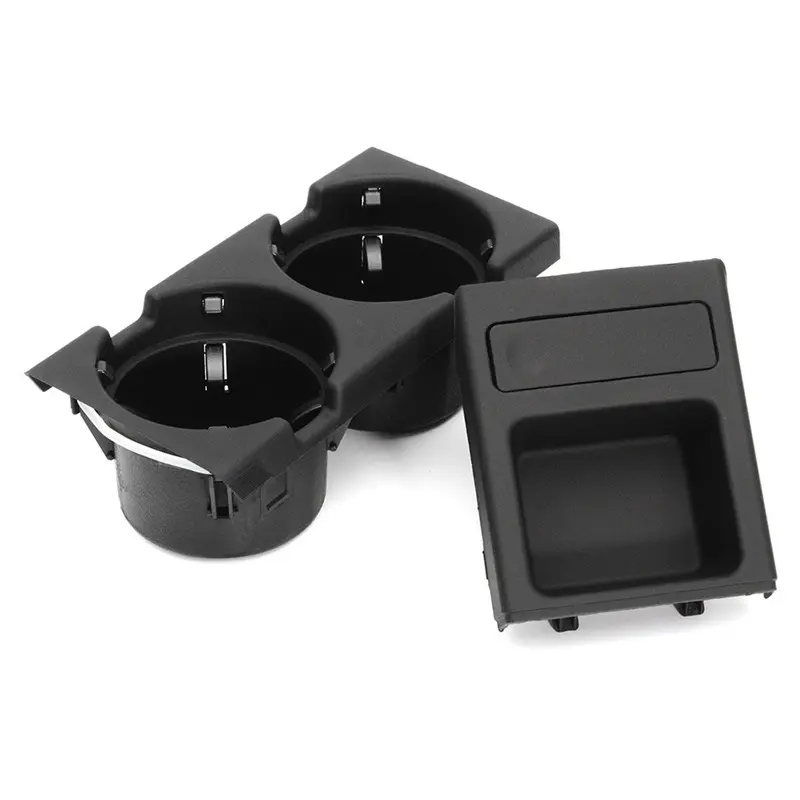 New Double Hole Car Styling Front Center Console Storage Box Coin + Cup Holder For BMW E46 Series 1999-2006 51168217953