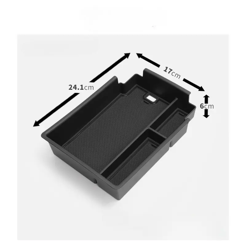 for BYD Sealion 7 2024 2025 Storage Box Car Tray Cup Box Anti-slip Pad Organizers Interior Accessories Tidying Black