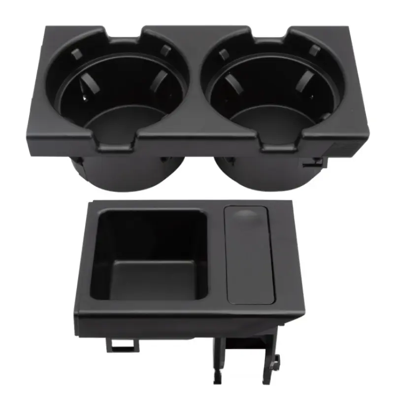 New Double Hole Car Styling Front Center Console Storage Box Coin + Cup Holder For BMW E46 Series 1999-2006 51168217953