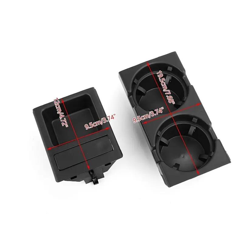 New Double Hole Car Styling Front Center Console Storage Box Coin + Cup Holder For BMW E46 Series 1999-2006 51168217953