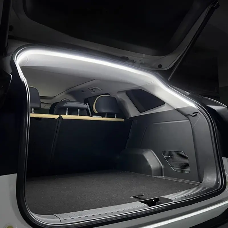 Car high brightness trunk lighting ambient light interior decoration LED wiring free automatic sensing tailgate light strip