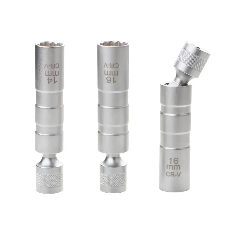 Newest Magnetic Spark Plug Socket Removal Tool 360° Swivel Spark Plug Socket Wrench Adaptor 14/16mm Car Repair Installation Tool