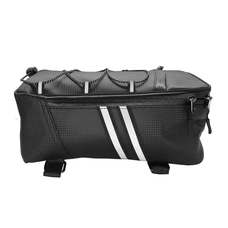 Motorcycle Bicycle Rack Rear Carrier Bag Trunk PU Leather Waterproof 8L Storage Luggage Pouch MTB Bike Pannier Shoulder Bag