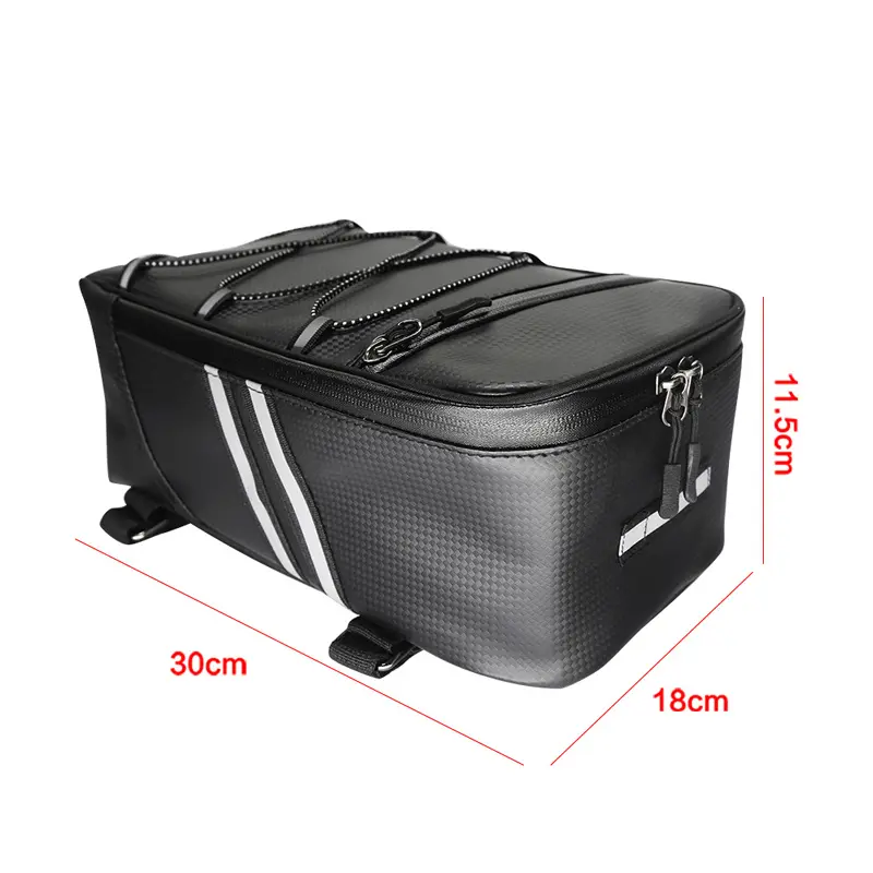 Motorcycle Bicycle Rack Rear Carrier Bag Trunk PU Leather Waterproof 8L Storage Luggage Pouch MTB Bike Pannier Shoulder Bag