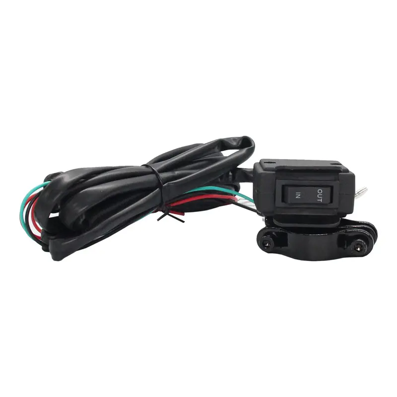 Universal 12V Winch Rocker Thumb Switch with Mounting Handlebar Control Line Warn Fit for ATV UTV Polaris Hisun Linhai YAMAHA