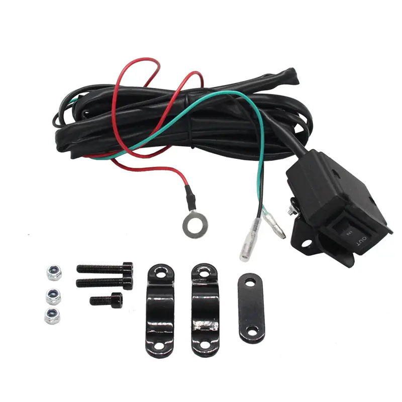 Universal 12V Winch Rocker Thumb Switch with Mounting Handlebar Control Line Warn Fit for ATV UTV Polaris Hisun Linhai YAMAHA