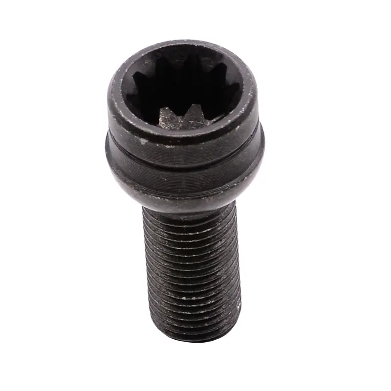 Car Steel Wheel Bolt & Lock Lug Nut Set With Key For AUDI VW Golf Jetta Bora Beetle Passat M14*1.5MM Black 1K0698137 10 Teeth