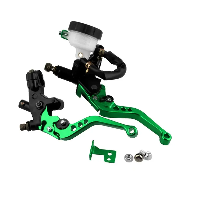 HAOTOM Left+Right/Set Universal 7/8" 22mm Motorcycle Clutch Brake Master Cylinder Reservoir Levers Kit Fluid Reservoir Set