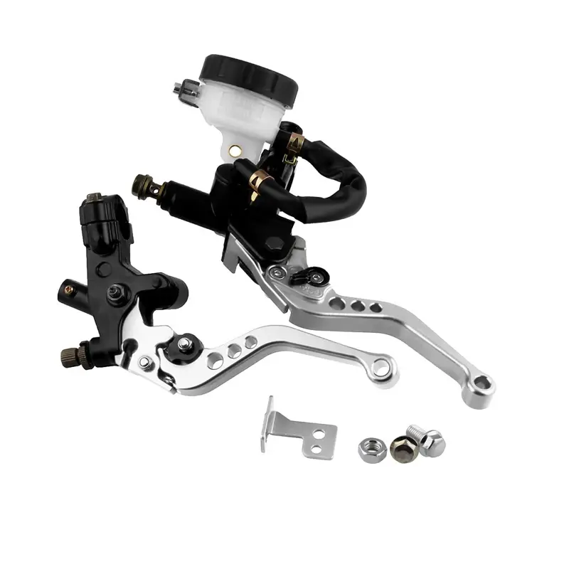 HAOTOM Left+Right/Set Universal 7/8" 22mm Motorcycle Clutch Brake Master Cylinder Reservoir Levers Kit Fluid Reservoir Set