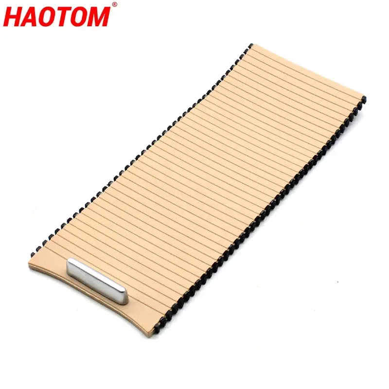 Beige Car Armrest Center Shutter Beverage Cup Holder Curtain Cover For Jetta 2006-2011 EOS MK5 Golf MK6 Scirocco 5KD 862 531