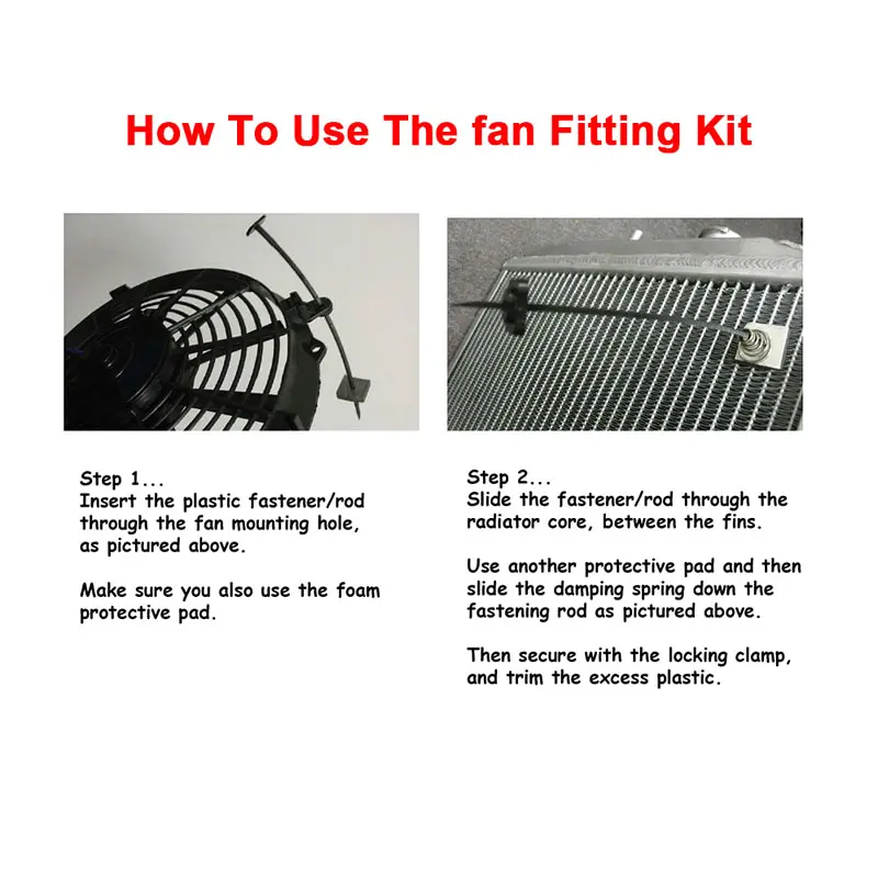 Universal Auto Car Electric Radiator Fan Ventilador Mounting Kit Plastic For for 7" 9" 10" 12" 14" 16" Electric Slim Fan