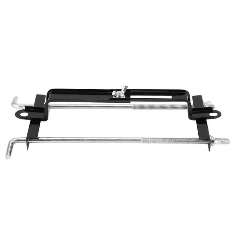 Universal Adjustable Car Crossbar Battery Tie Hold Down Rod Bracket Holder Storage Rack Tray Hooks