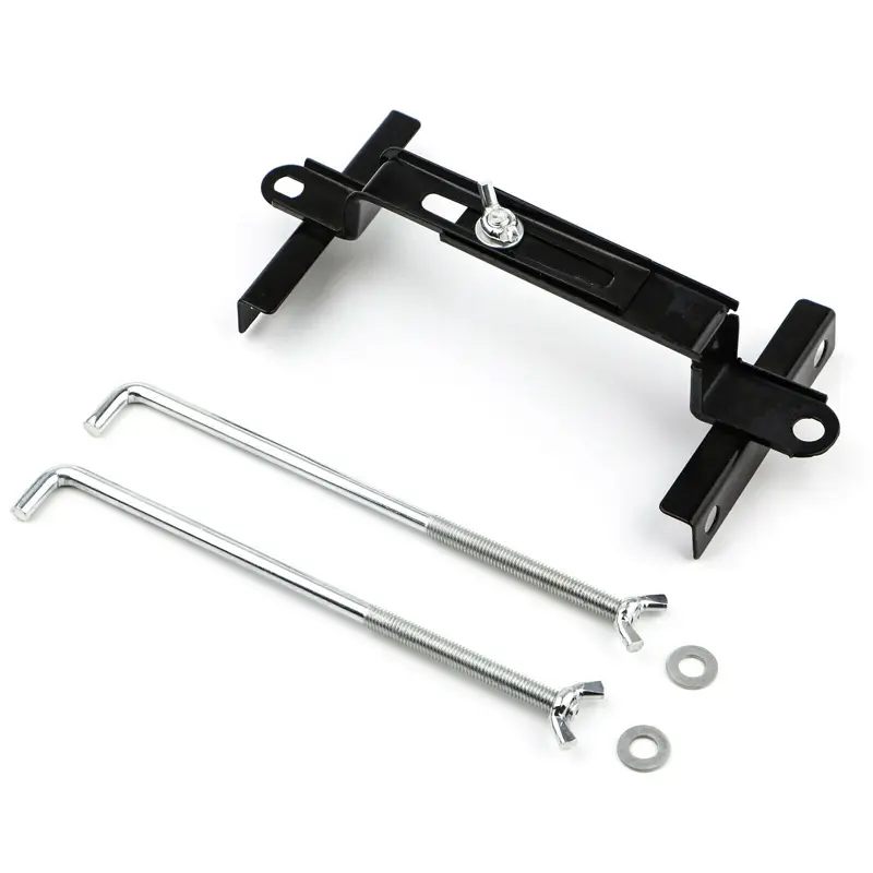 Universal Adjustable Car Crossbar Battery Tie Hold Down Rod Bracket Holder Storage Rack Tray Hooks