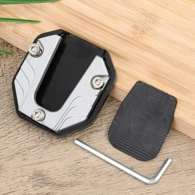 Motorcycle Aluminum Alloy Kickstand Extender Foot Side Stand Extension Pad Support Plate Anti-skid Enlarged Stands Accessories
