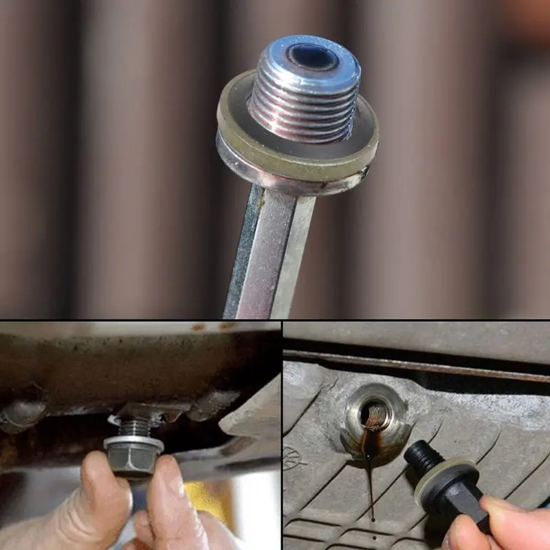 100pcs Car Engine Oil Pan Seal Screw Washers Set M6 M8 M10 M12 M14 M16 Metal Rubber Corrosion Resistant Sealing Ring Auto Parts