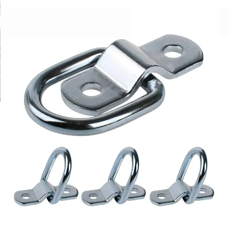 1-10Pcs D Rings Tie Down Anchors Ring Pull Hook Stainless Steel Lashing Ring Load Fit for Car Boat Cargo trailer Vehicles RV Van