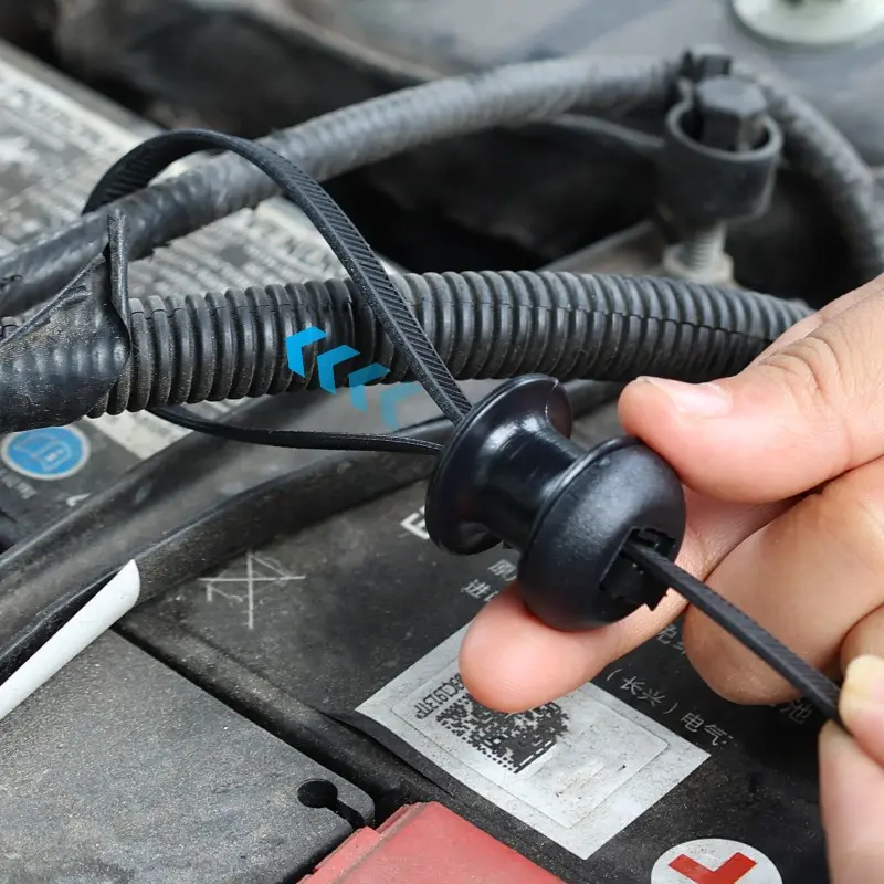 Nylon Car Base Plate Cable Tie Buckles Loop Tag Motocycle Self-Locking Zip Ties Fixed Wires Strapping Clip Tool Auto Accessories