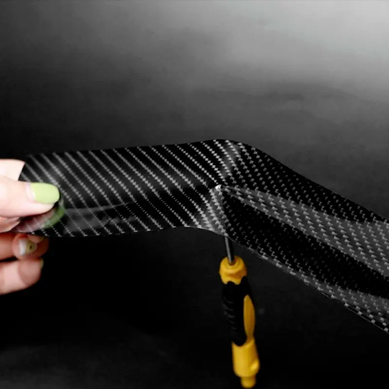 1/3/5/7/10m Carbon Fiber Sticker Tape Car Anti Collision Protector Strip wrap Auto Bumper Door Sill Protection Decoration Film