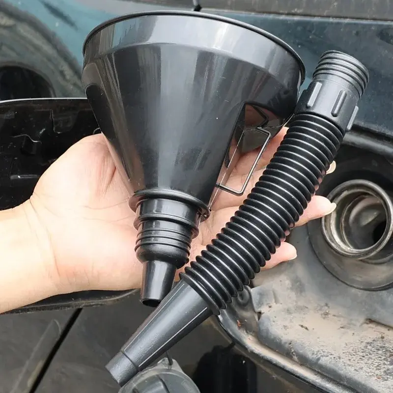 Car Engine Refueling Funnel with Strainer Removable Filter for Liquid Oil Gasoline Motorcycle Truck Fuel Filling Equipment Tools