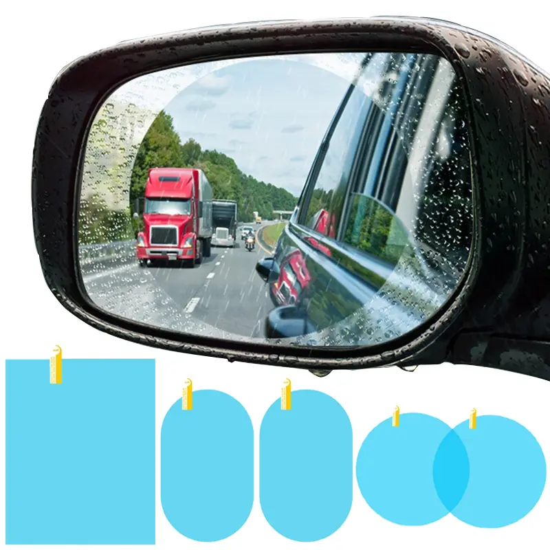 For All Sizes Car Truck Rearview Mirror Rain-proof Film Waterproof Anti-fog Mirror Stickers Window Glass Decal Auto Clear Films