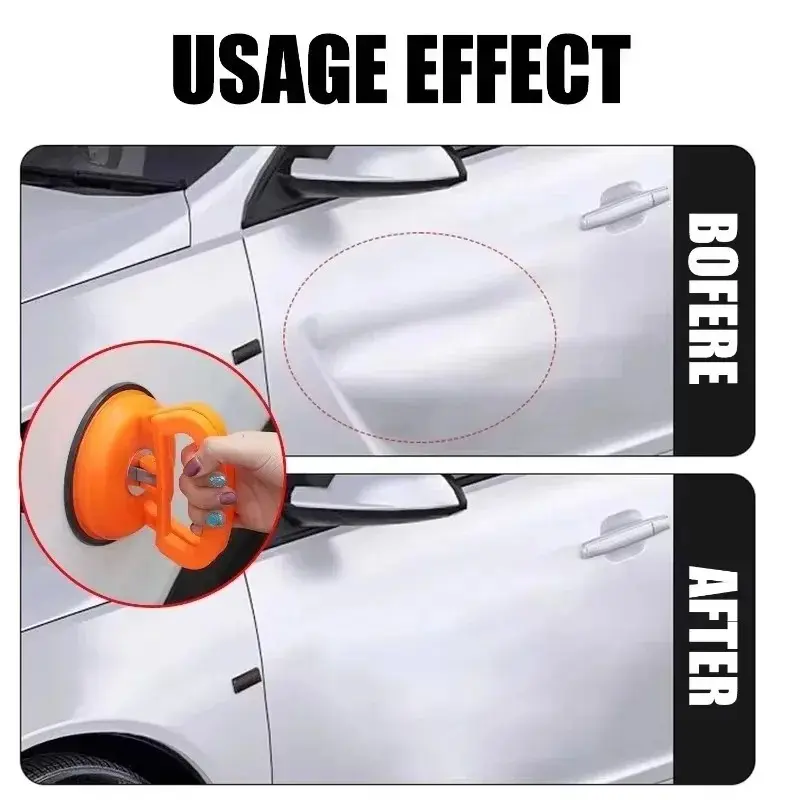 2pcs Car Suction Cup Dent Repair Artifacts Universal Heavy Duty Suction Cups Black Orange Color Car Body Paint Dent Repair Tools
