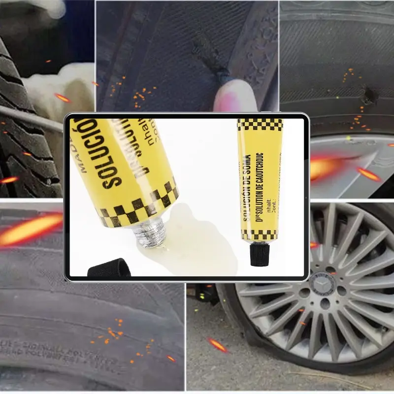 1/2/4pcs Motorcycle Bicycle Electric Bike Tire Repairing Glue Inner Tube Puncture Repair Glue Rubber Cement Adhesive Repair Tool