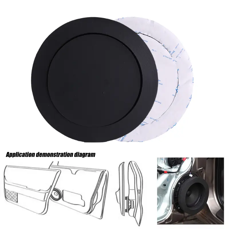 6.5 Inch Car Speaker Sponge Bass Door Trim Sound Insulation Cotton Sealed Soundproof Self Adhesive Ring Interior Accessories