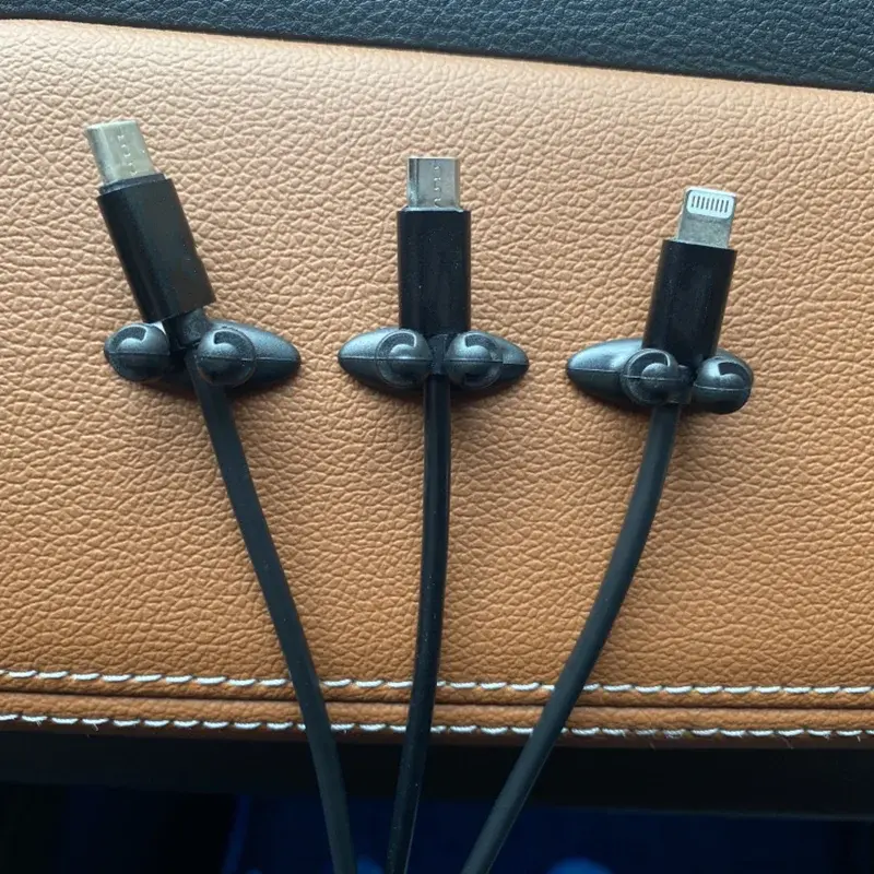 1-20PCS Car Wire Cable Holder Auto Charger Line Clasp Multifunctional Tie Clip Fixer Organizer High Quality Headphone Cable Clip