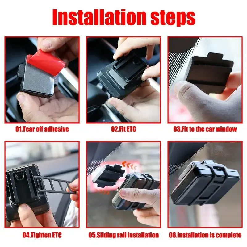Universal Car ETC Bracket Multi-functional Detachable Mounting ETC Equipment Fixing Base PVC Automotive Interior Accessories
