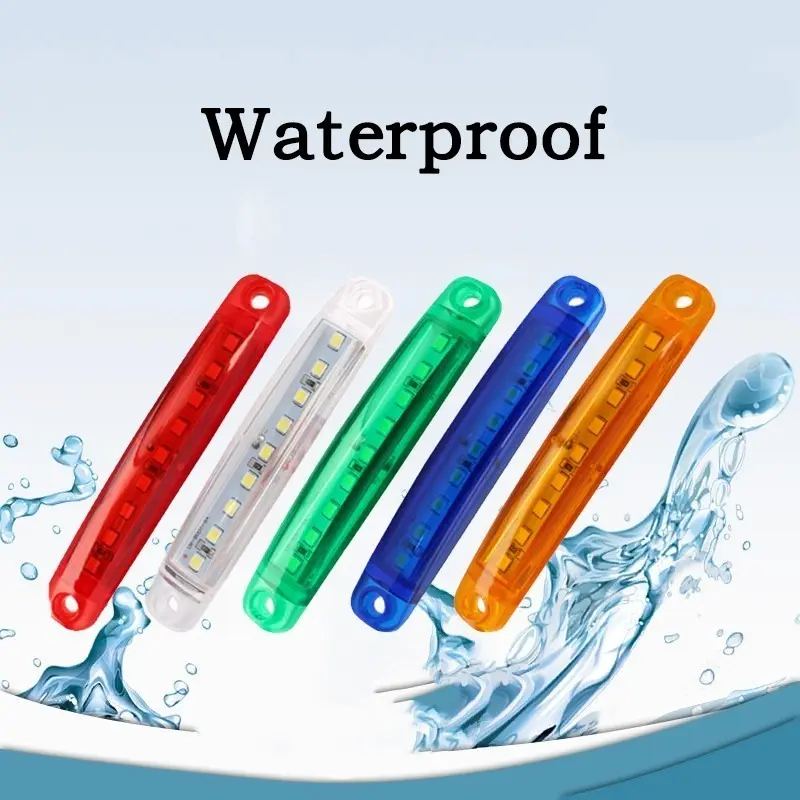 9 LED Waterproof Side Warning Light 12V 24V Signal Marker Bulb Lamp Multicolor Truck Trailer Bus Van Lorry Width Lamp