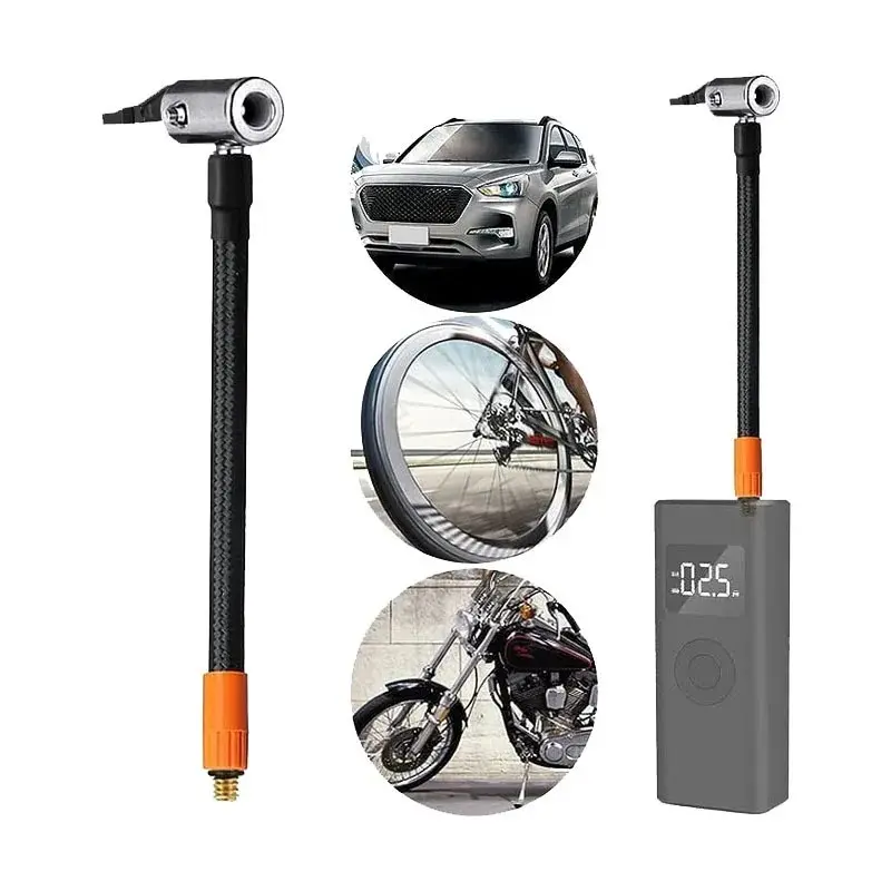 Car Tire Air Inflator Hose M6 Locking Air Chuck With Standard Tire Fine Thread Inflation Hose Adapter Quick Inflation Part 2PCS
