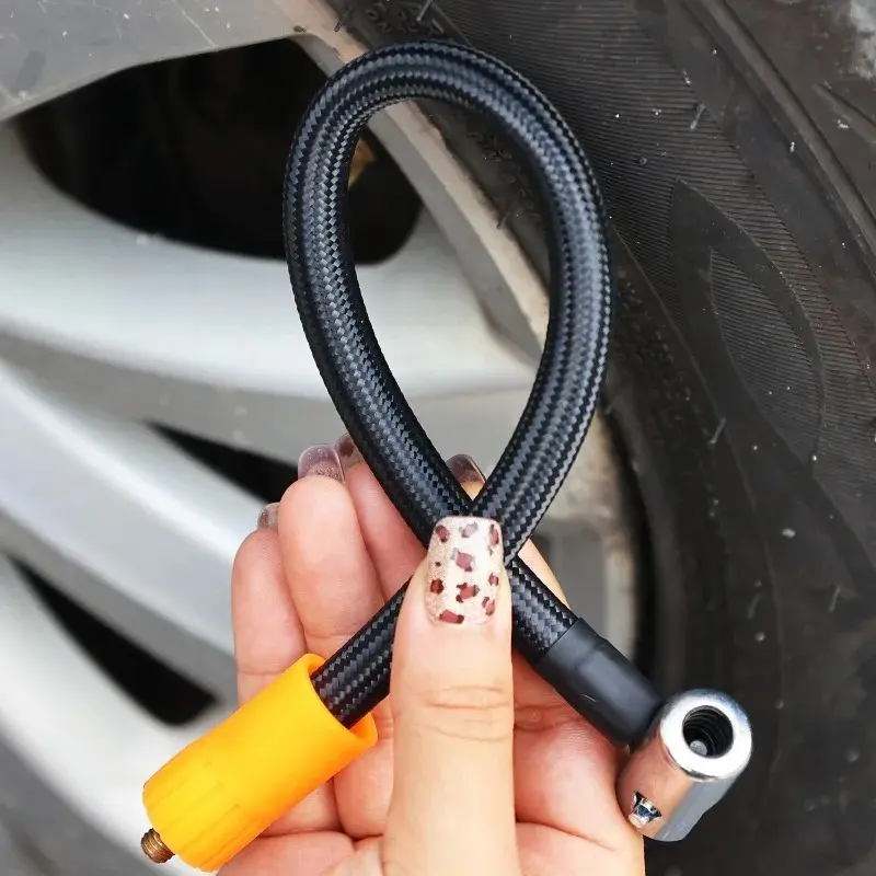 Car Tire Air Inflator Hose M6 Locking Air Chuck With Standard Tire Fine Thread Inflation Hose Adapter Quick Inflation Part 2PCS