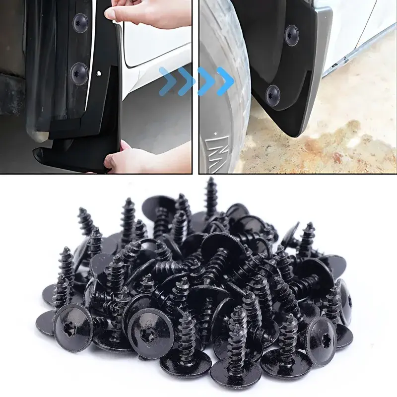 Auto Body Screws M5*16 Metal Self-Tapping Screws N90974701 Car Mudguard Wheel Arch Bumper Fasteners For Volkswagen Porsche Audi