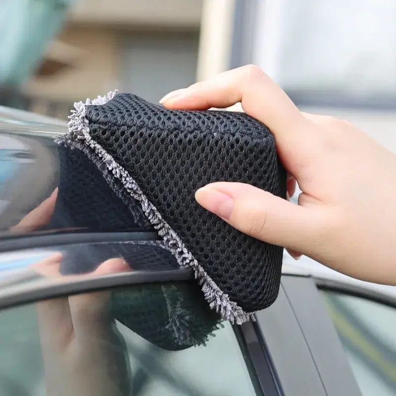 Triangle Car Waxing Sponge Microfibre Interior Cleaning Leather Care Sponges Auto Body Polishing Tools Cars Beauty Accessories