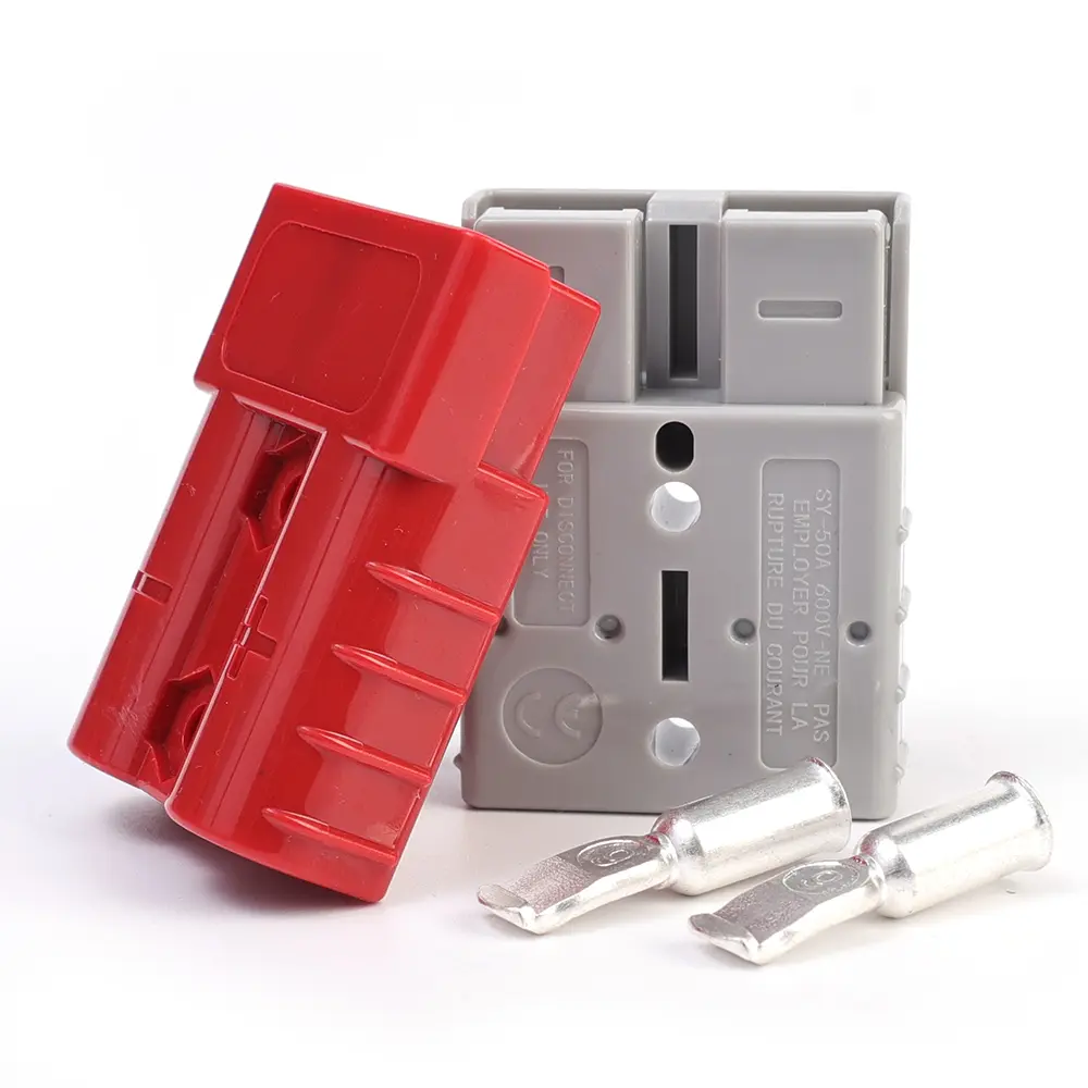 Forklift Battery Charging Plug 50A 120A High Current 2 Pin Power Connector For Anderson Battery Charging Connectors