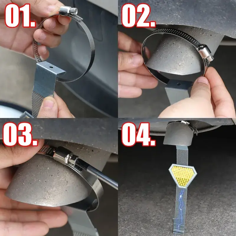 3/1PCS Car Anti-Static Belts Night Driving Safety Warning Reflective Strap Auto Electrostatic Canceller Belt Cars Accessories