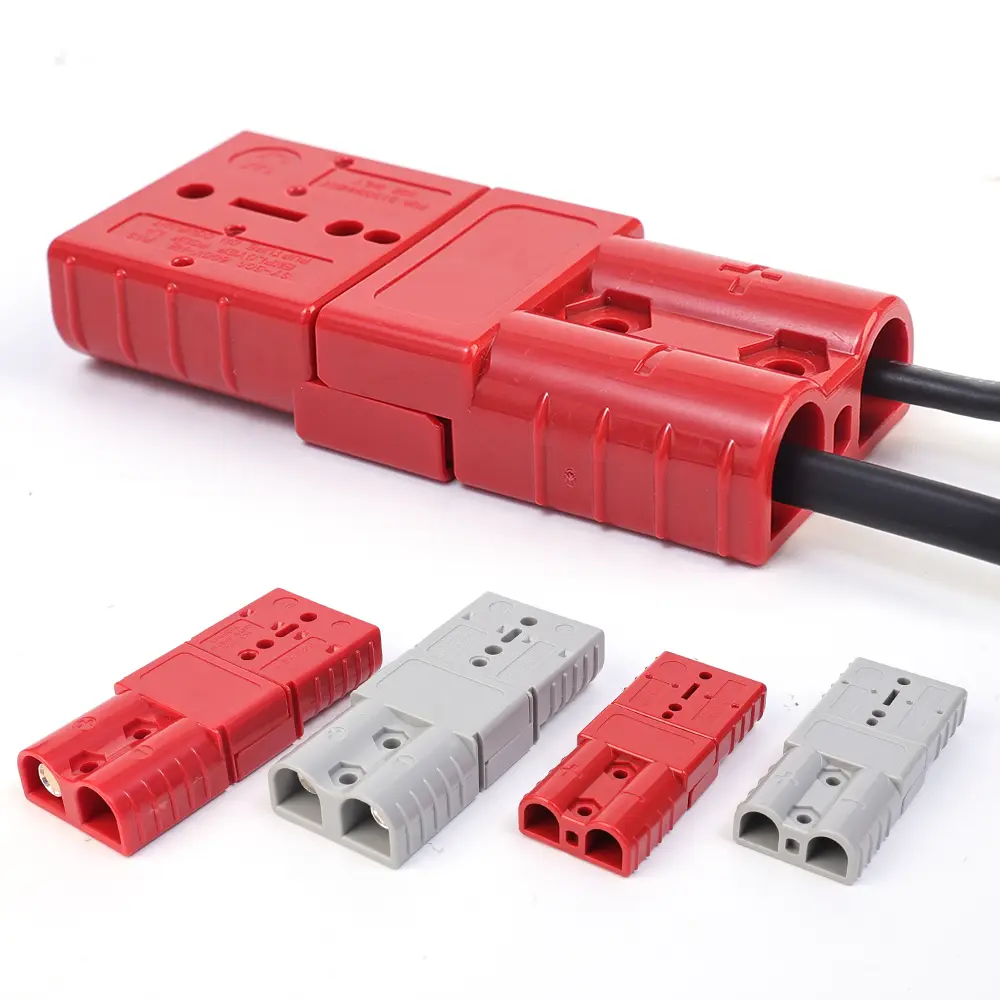 Forklift Battery Charging Plug 50A 120A High Current 2 Pin Power Connector For Anderson Battery Charging Connectors