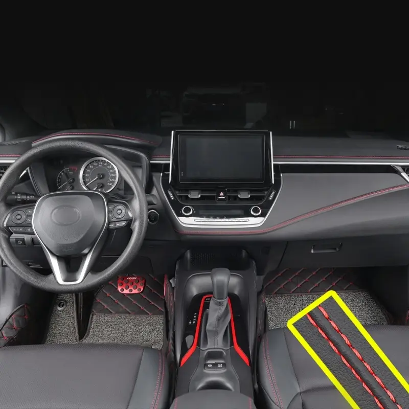 Universal PU Leather Car Interior DIY Strips Decorative Woven Trim Strips Braid Dashboard Dashboard Stickers Car Protection